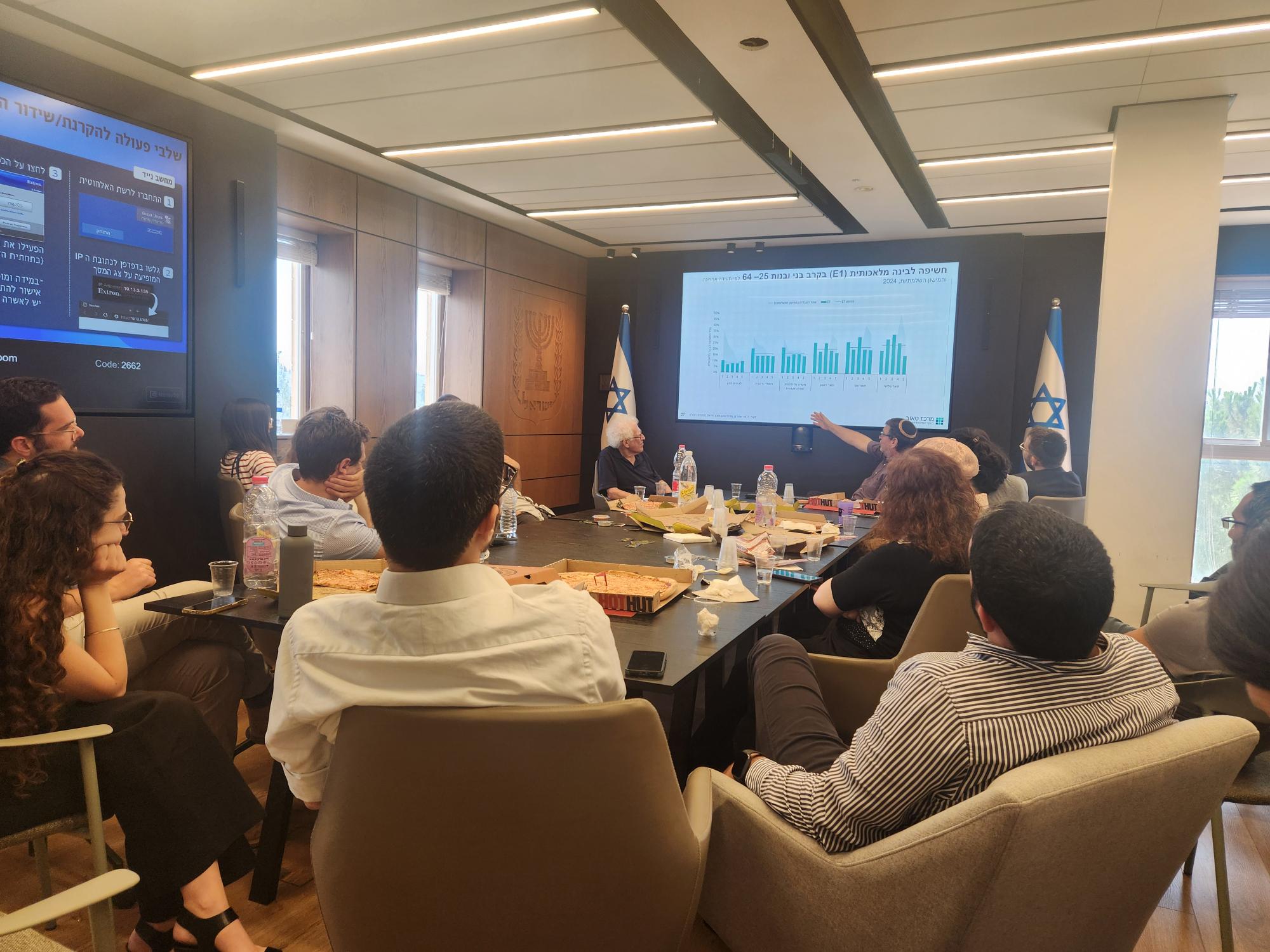 Avi Weiss and Benny Bental at Finance Ministry